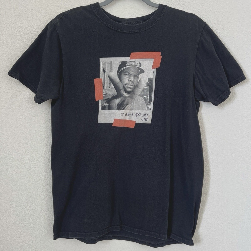 Ice Cube Graphic Shirt "It was a good‎ day" Adult Size M Short sleeve Rap Retro